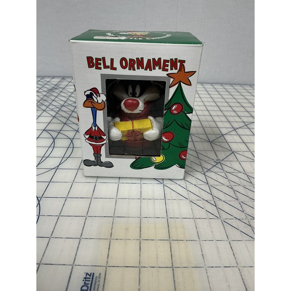 VTG 1998 Sylvester The Cat Christmas Bell Ornament From Warner Bros. - Heavy